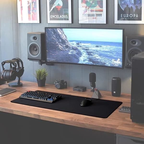 Gaming Mouse Pad - YIKXIULF - 900 x 400 mm - Halkfritt gummi - Vävd yta - Svart