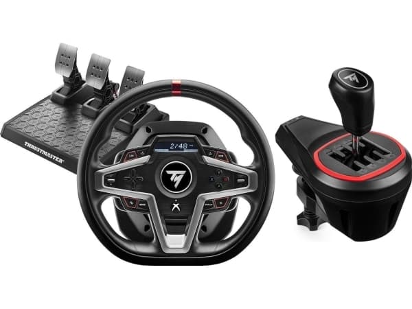 Thrustmaster T248 XBOX/PC -ohjauspyörä (4460182) + TH8S-vipu (4060256)