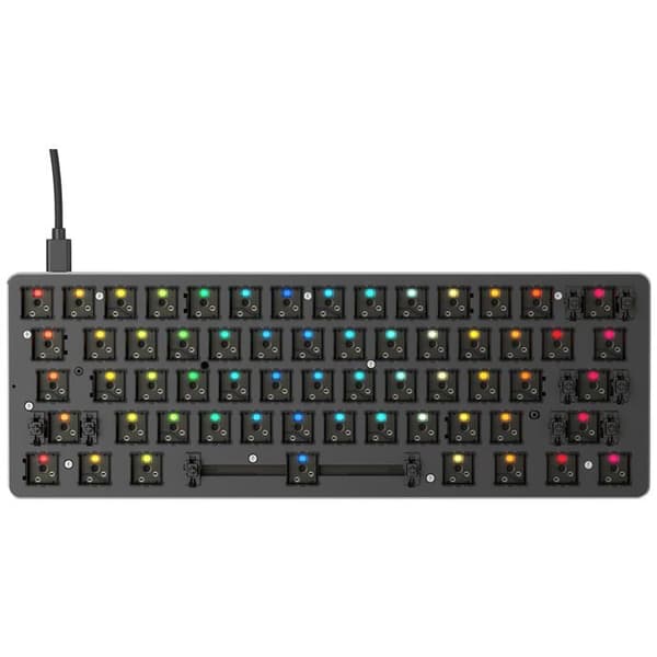 glorious pc glorious pc gaming race gmmk kompakt tangentbord - barebone, ansi-l svart svart svart
