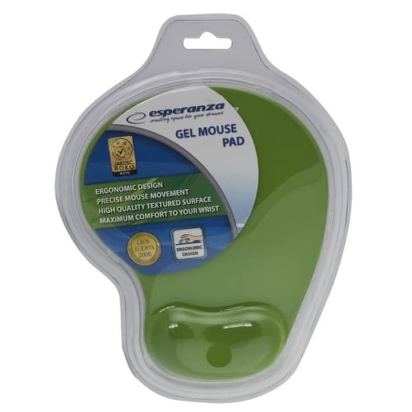 ESPERANZA EA137G gel musmatta - Grön - Anti-halk - 230 x 190 x 20 mm