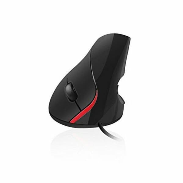 Optisk Mus Ergonomisk Ewent EW3156 1000 dpi USB Svart Svart/Röd Röd/Svart