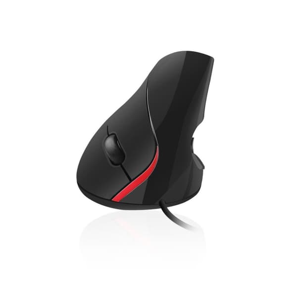 Optisk Mus Ergonomisk Ewent EW3156 1000 dpi USB Svart Svart/Röd Röd/Svart Svart, Röd