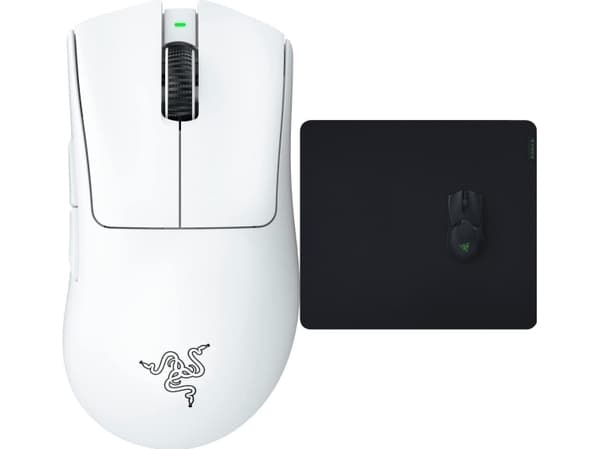 Razer DeathAdder V3 Pro -hiiri (RZ01-04630200-R3G1) + Razer Gigantus V2 L -hiirimatto (RZ02-03330300-R3M1)