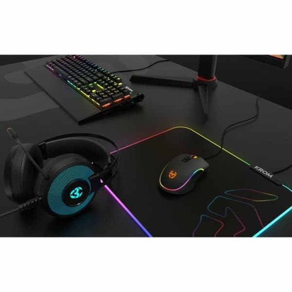 Musematte med LED-belysning Krom NXKROMKNTRGB