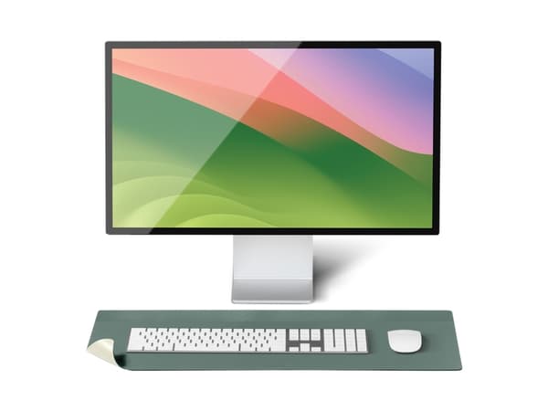 Native Union DESK-MAT-GRNSAN, Grön, Grå, Monokromatiskt, Polyester, Polyuretan, Halksäkert underlag