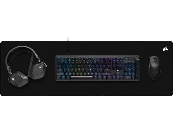 Corsair MM500 v2, Black, Monochromatic, Rubber, Woven fabric, Non-slip base, Gaming mouse pad