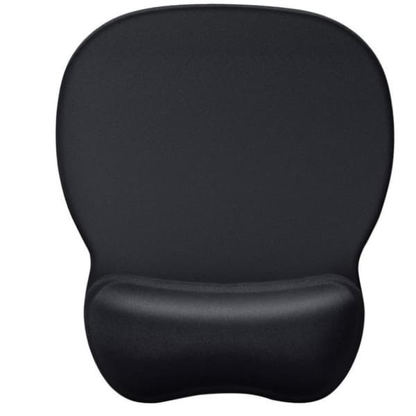 INF Ergonomisk musematte med håndleddsstøtte Sort