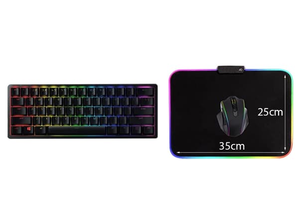 Gaming Musmatta med LED-ljus - 30x25cm - RGB