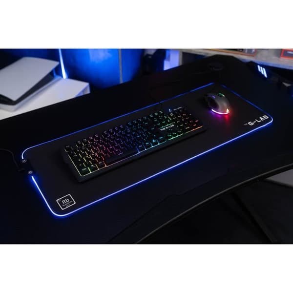 Musmatta - XXL - The G-Lab - PAD RUBIDIUM - RGB USB - 800x300x3mm - Svart