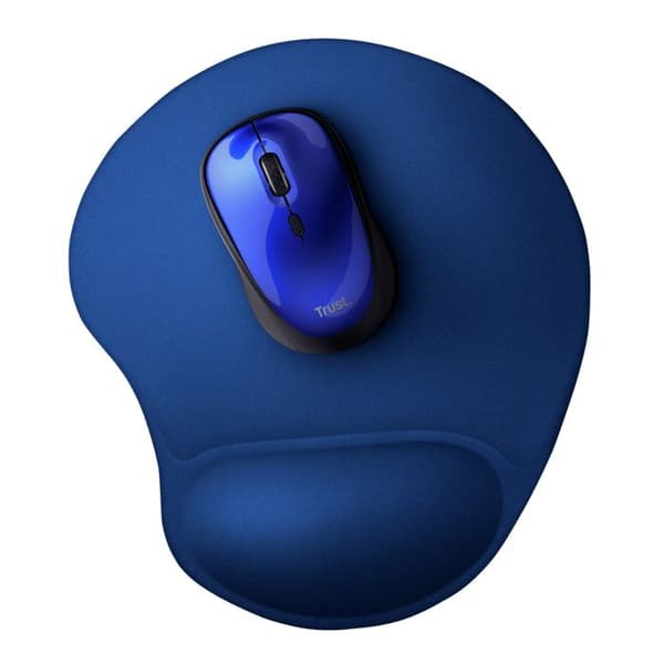 Musmatta - TRUST - Bigfoot Blue - Anti-slip - Med handledsstöd - Microfiber och gel