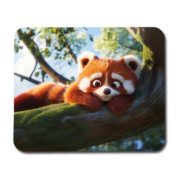 Gullig Tecknad Röd Panda Musmatta