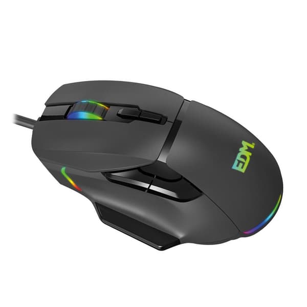 LED gaming-mus EDM 07753 for players Sort 7200 dpi