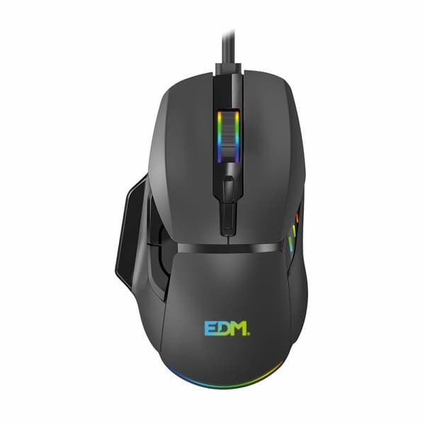 LED gaming-mus EDM 07753 for players Sort 7200 dpi