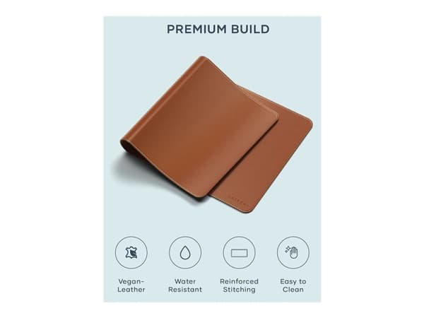 SATECHI Vegan-Leather Premium stalo kilimėlis (rudas)
