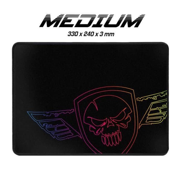 Musmatta - SPIRIT OF GAMER - DARSKULL M - Svart - Micro-mesh textilyta - Halkfri bas