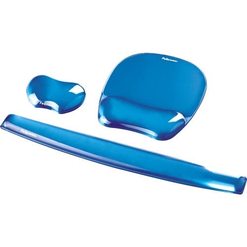 Fellowes Musmatta Handledsstöd - Crystals Gel Musmatta med halkfri gummibas - Ergonomisk musmatta för dator, bärbar dator, hemmakontor - Kompatibel me
