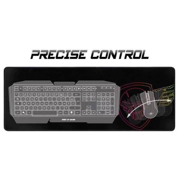 SPIRIT OF GAMER - Stor Gamer-musmatta - Series DARSKULL XXL Svart