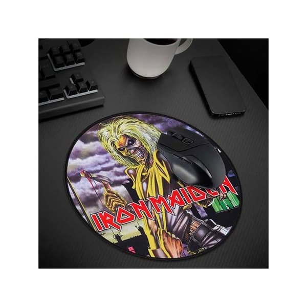 Musmatta Iron Maiden - SUBSONIC - för spelare och fans av bandet - Mjuk 3mm - Design Iron Maiden - Svart