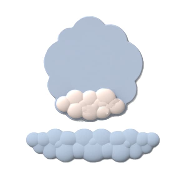 INF Sky Blue Mouse Pad Set - 3 Piece Ergonomic Desk Set
