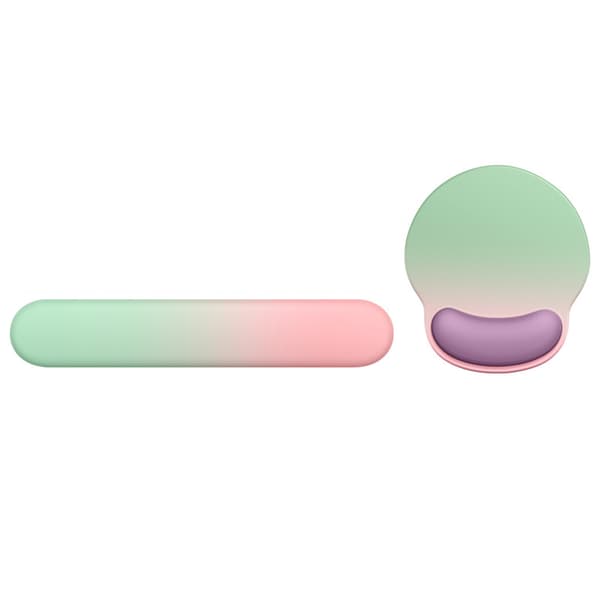 INF Gradient grønt musematte og håndleddstøttesett for tastatur