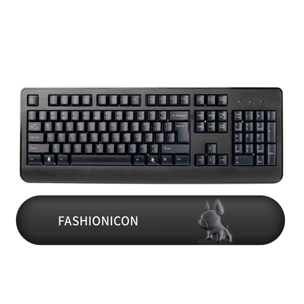 INF Musematte og håndleddstøtte for tastatur med fransk bulldog-motiv - Mattsvart
