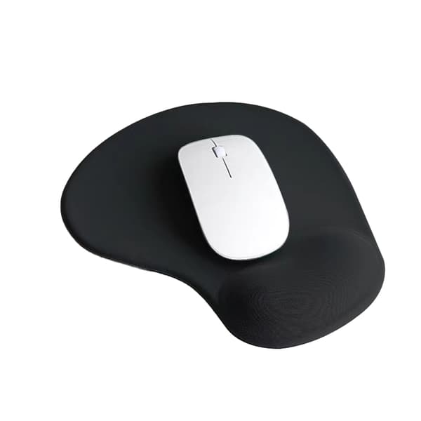 INF Ergonomisk musmatta med handledsstöd - Svart