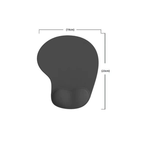 INF Ergonomisk musmatta med handledsstöd - Svart