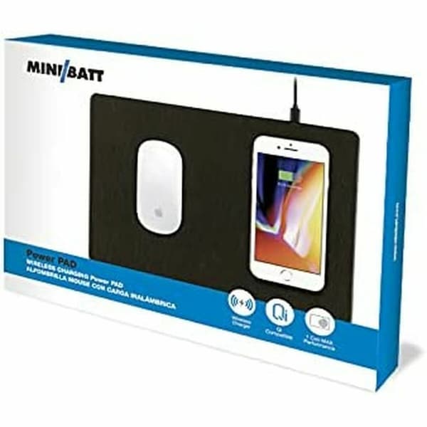 Liten matta med trådlös laddare Qi MiniBatt MB-PAD Svart