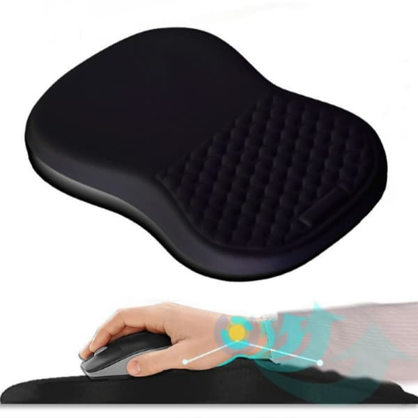 INF Ergonomiskt handledsstöd för mus i minnesskum Svart