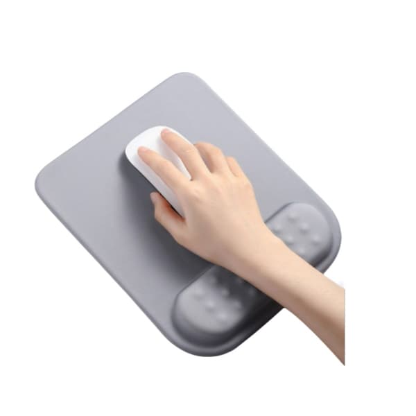 INF Ergonomisk musmatta i PU-läder med handledsstöd