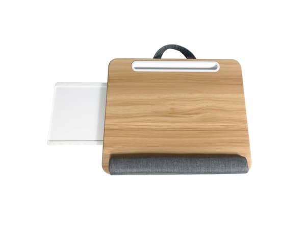 Techly ICA-TBL 102, Ställ till bärbara datorer, Grå, Trä, MDF, 410 mm, 335 mm, 70 mm
