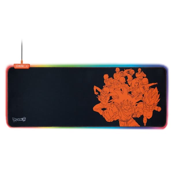 XL spelmusmatta - FRTEC Dragon Ball Super - Svart och Orange, med RGB