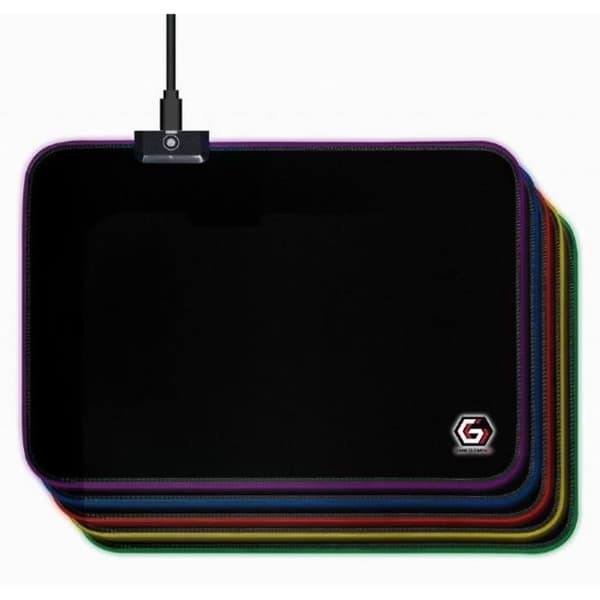 Gaming musmatta - Gembird - MP-GAMELED-M - LED-ljuseffekt - Svart - Storlek M