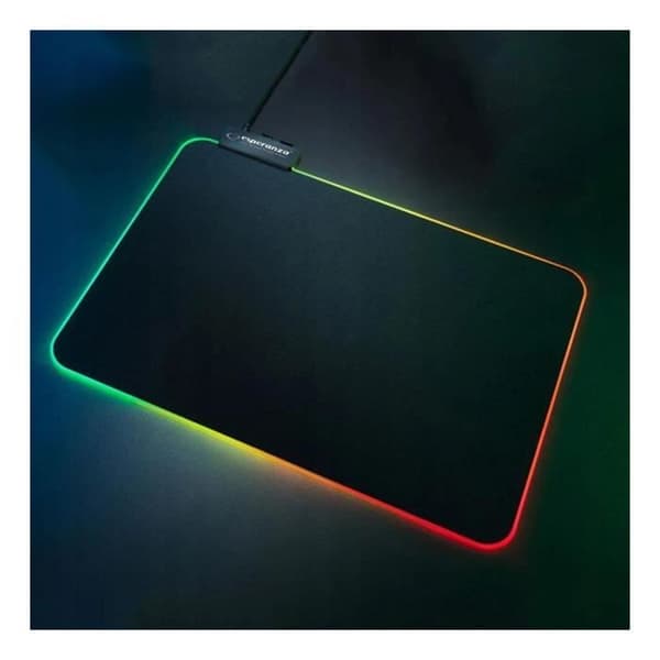 Spelmusmatta - Esperanza - RGB-belysning - 35 x 25 cm - Halkfri - Nylon