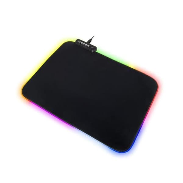 Spelmusmatta - Esperanza - RGB-belysning - 35 x 25 cm - Halkfri - Nylon
