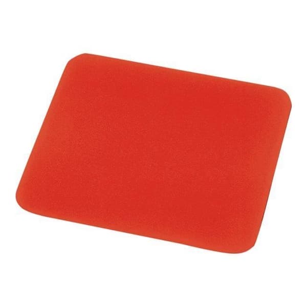 Ednet musmatta - Röd - 25 cm x 22 cm - Polyester, EVA - 0,3 cm tjock