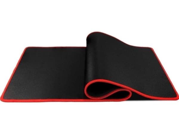 Techonic näppäimistö- ja hiirimatto pelaajille 900x400x3mm / musta / punainen reunusosa