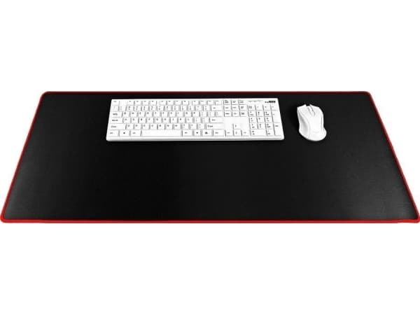 Techonic Tangentbords- och musmatta för gamers 900x400x3mm / svart / röd kant