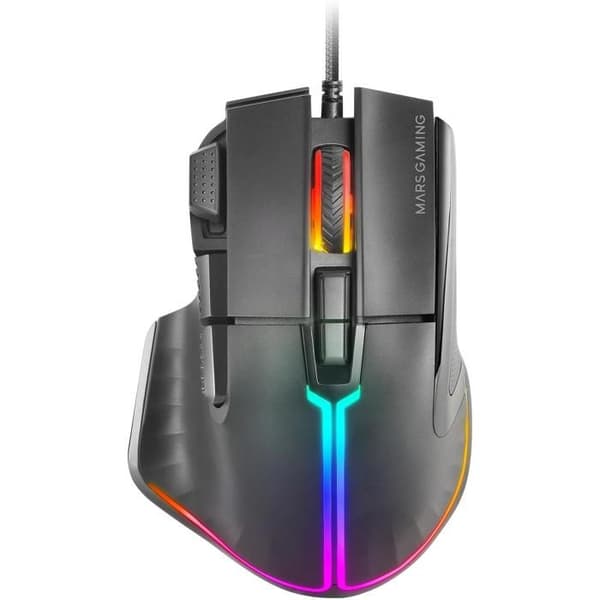 Spelmus - Mars Gaming - MM-XT - RGB - Ergonomisk - 12800 DPI - 9 konfigurerbara knappar