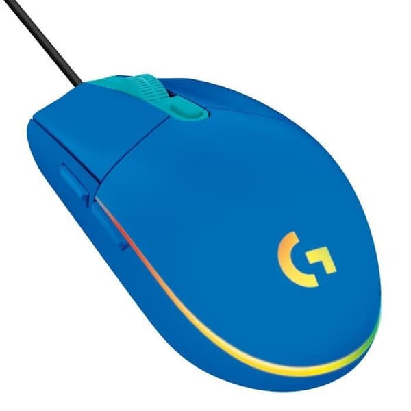 Spelmus - Kabelansluten - LOGITECH G - G203 - LIGHTSYNC - RGB - USB - Blå Blå