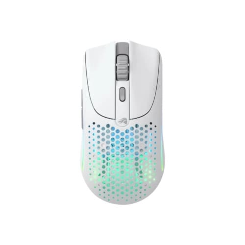 Glorious Model O 2 Wireless - mus - ultralätt - 2.4 GHz, Bluetooth 5.2 LE - vit Vit