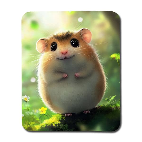 Söt Tecknad Hamster Musmatta