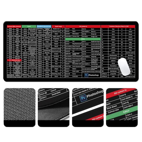 INF Ekstra Stor Gaming Mousepad - Skridsikker Gummi Bordmåtte