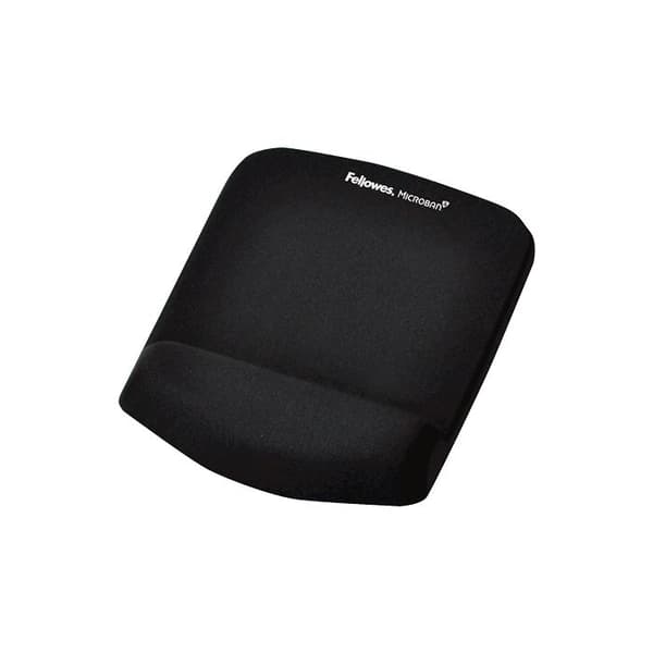 Plushtouch handledsstöd musmatta - svart - Microban Antimikrobiellt skydd - Anti-halk