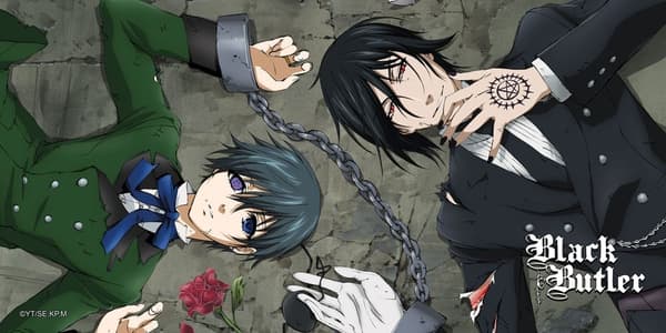 Black Butler - Ciel x Sebastian 80 x 30 cm skrivbordsunderlägg / musmatta