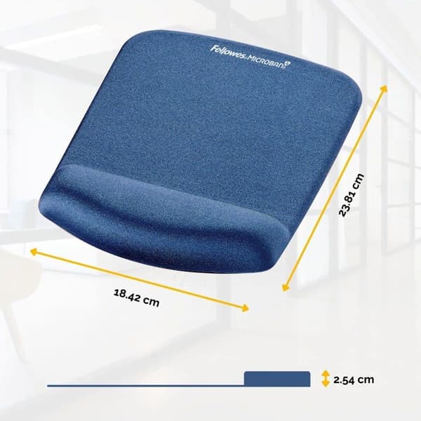Fellowes PlushTouch musmatta med handledsstöd blå
