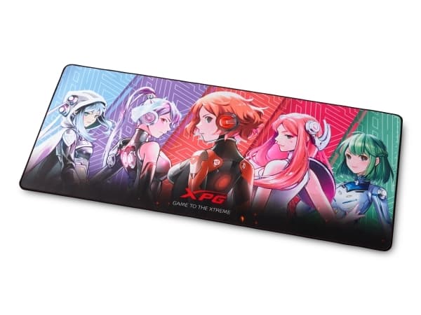 XPG Frontline XL Saga Series, Multicolour, Image, Microfibre, Rubber, Non-slip base, Gaming mouse pad
