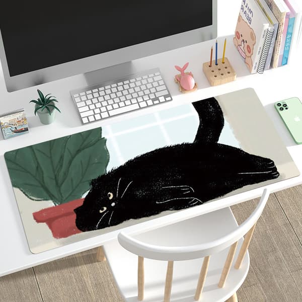 INF Sød Kat Musemåtte - 900x400x3mm Gamingmåtte