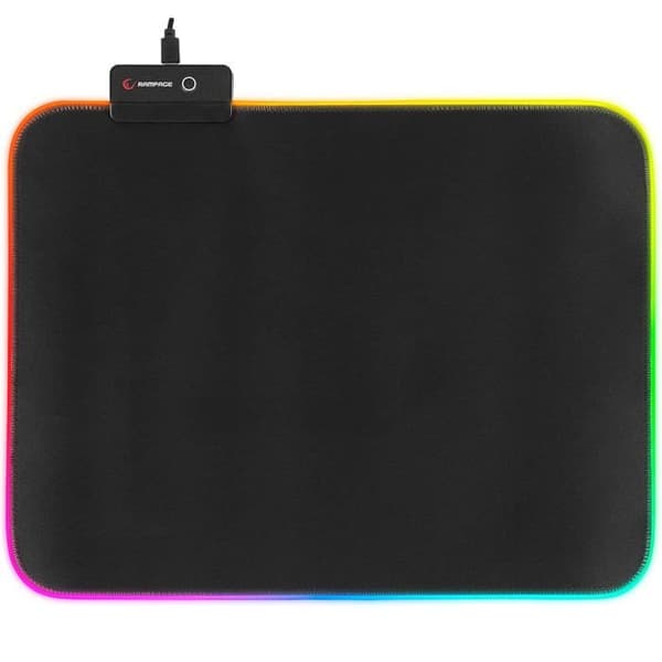Rampage musmatta - MP-21 - Spelmusmatta 25x33cm RGB svart