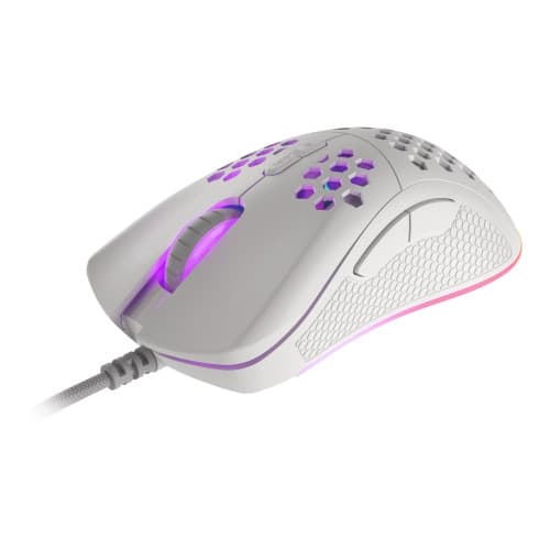 Genesis Krypton 555 - mus - USB 2.0 - vit Vit